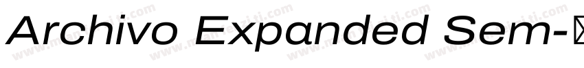 Archivo Expanded Sem字体转换